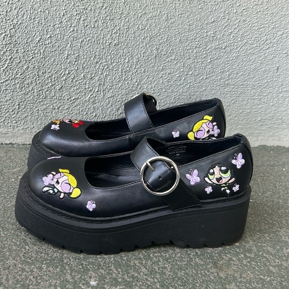 Dolls Kill X PowerPuff Girls Platform Mary Jane Shoes Size 8 - Picture 1 of 12